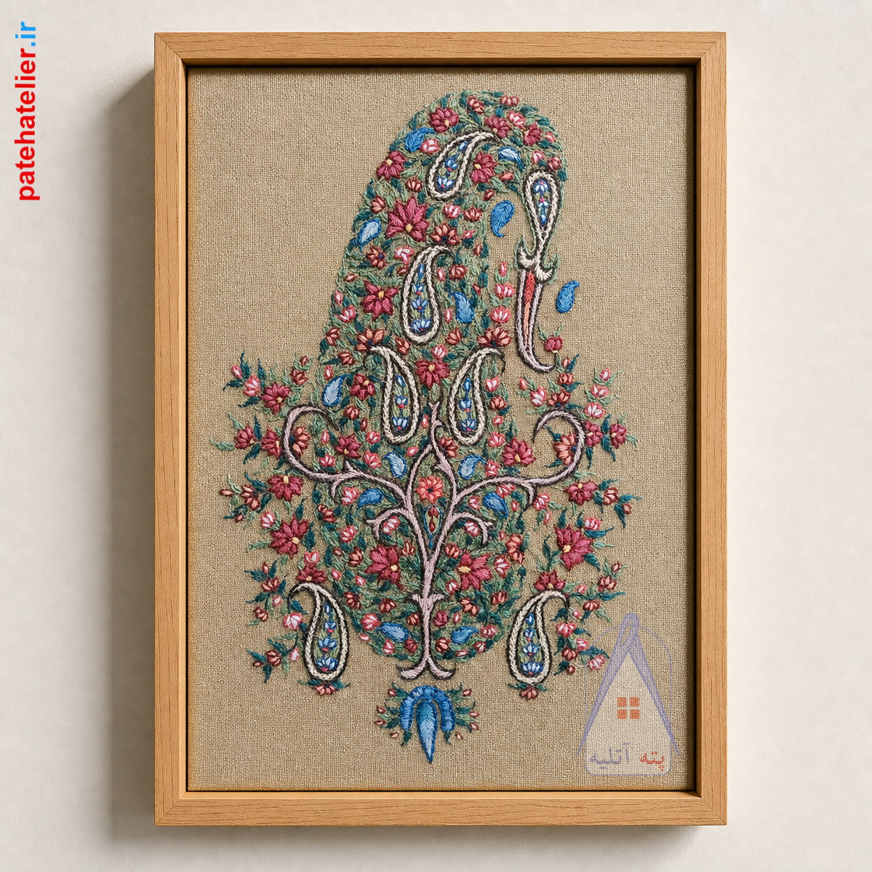 handmade-pateh-wall-art تابلو پته گیاهی دوخت معاصر