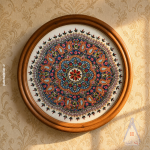 تابلو گرد پته دوزی کرمان با رنگرزی گیاهی