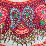 رومیزه دست دوز دایره ای پته دوزی کرمان