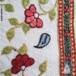 کوسن پته دوزی کرمان با ابعاد45 در 45 سانتی متر و دوخت معاصر