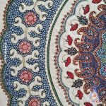 چزییات رومیزی گرد پته معاصر دوخت تمیز