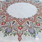 رومیزی پته کرمان با دوخت معاصر و نخ گیاهی نمره 24