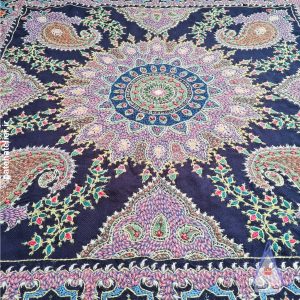 بقچه مربعی پته دوزی یک متری با رنگرزی گیاهی