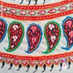 پته رومیزی گرد کرمانی با رنگرزی شیمیایی به قطر 60 سانتی متر