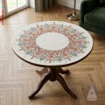 رومیزی پته دوزی با دوخت کاملادستی