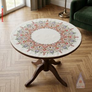 رومیزی پته دوزی با دوخت کاملادستی