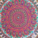 رومیزی پته دوزی کرمان دست دوز