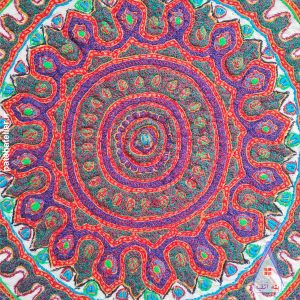 رومیزی پته دوزی کرمان دست دوز