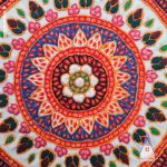 رومیزی دست دوز پته کرمان به قطر 60 سانتی متر