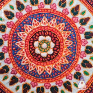 رومیزی دست دوز پته کرمان به قطر 60 سانتی متر