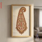 تابلو پته دوزی کرمان دست دوز با نخ نمره 24