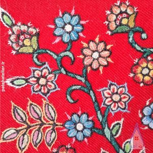 تابلو پته گیاهی طرح درختزندگی رنگ قرمز ابعاد 45 در 45 سانتی متر