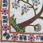 تابلو پته گیاهی دست دوزکرمان طرح درخت زندگی