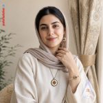 ست اکسسوری پته دوزی طرح گل انار
