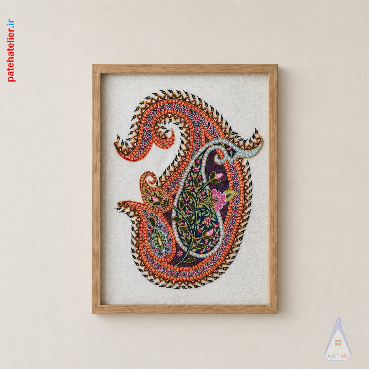 pateh-wall-art-embroidered-kerman تابلو پته دوزی