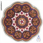 رومیزی پته دوزی طرح یاقوت